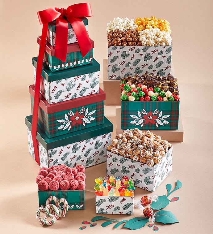 Cozy Christmas 5 Box Gift Tower